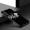 King Queen Couples for Huawei Honor 30 20 10 9S 9A 9C 9X 8X MAX 10 9 Lite 8A 7C 7A Pro Silicone Soft Black Phone Case