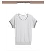 2026 Stylish Ice Silk T-Shirt for Middle-aged & Elderly Women - Elegant Round Neck, Short Sleeve Mother's Top