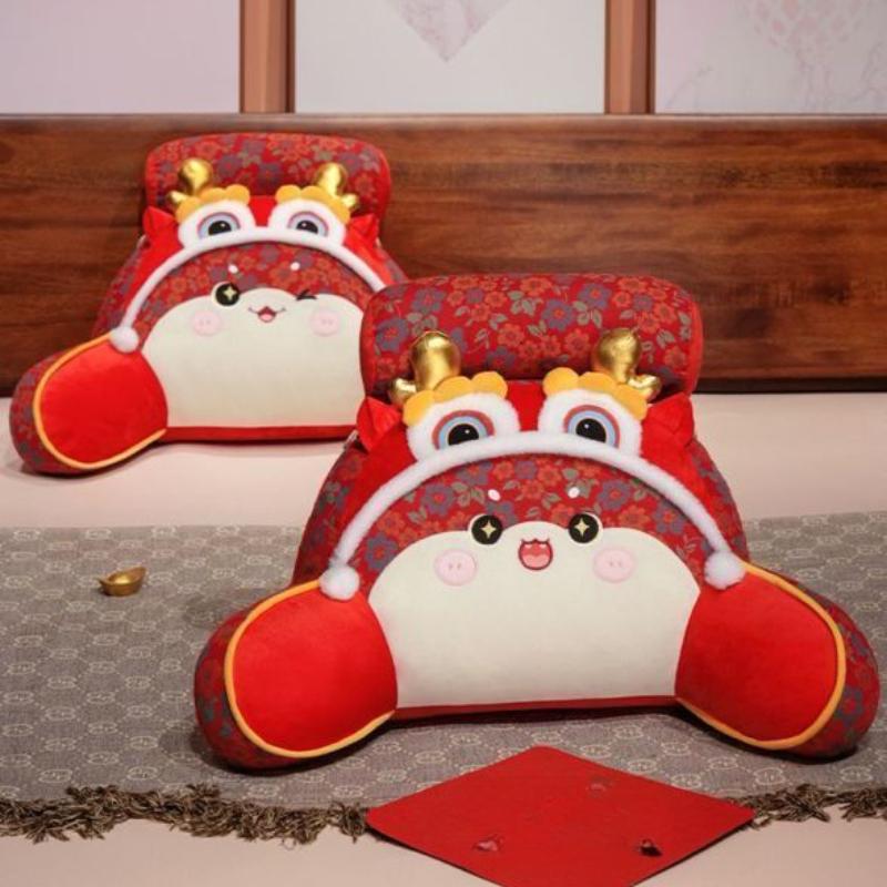 Red Bedhead Cushion Waist Cushion Soft Bag with Large Backrest for Bed Waist Protection Seasonal Availability of Pillows Office Rest Backrest Pad