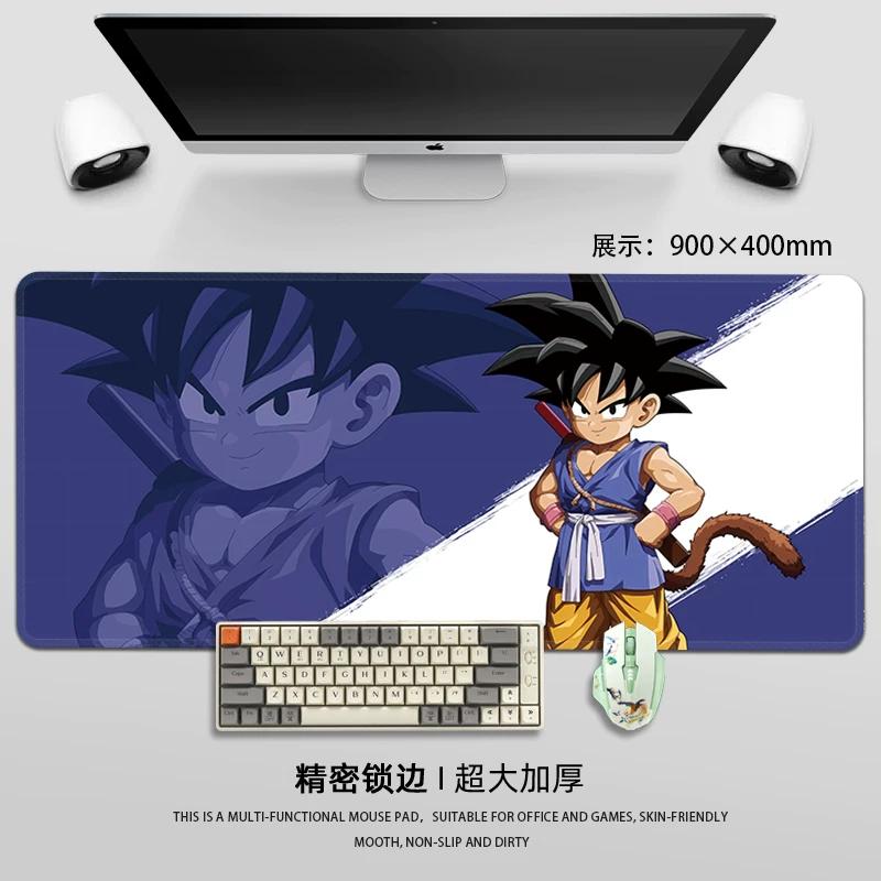 Men Boys Mouse Pad Cartoon Anime Dragon Ball Leather Mouse Pad Son Goku High Definition PrintingPad Large Game Mouse Pad Laptop Keyboard Pad