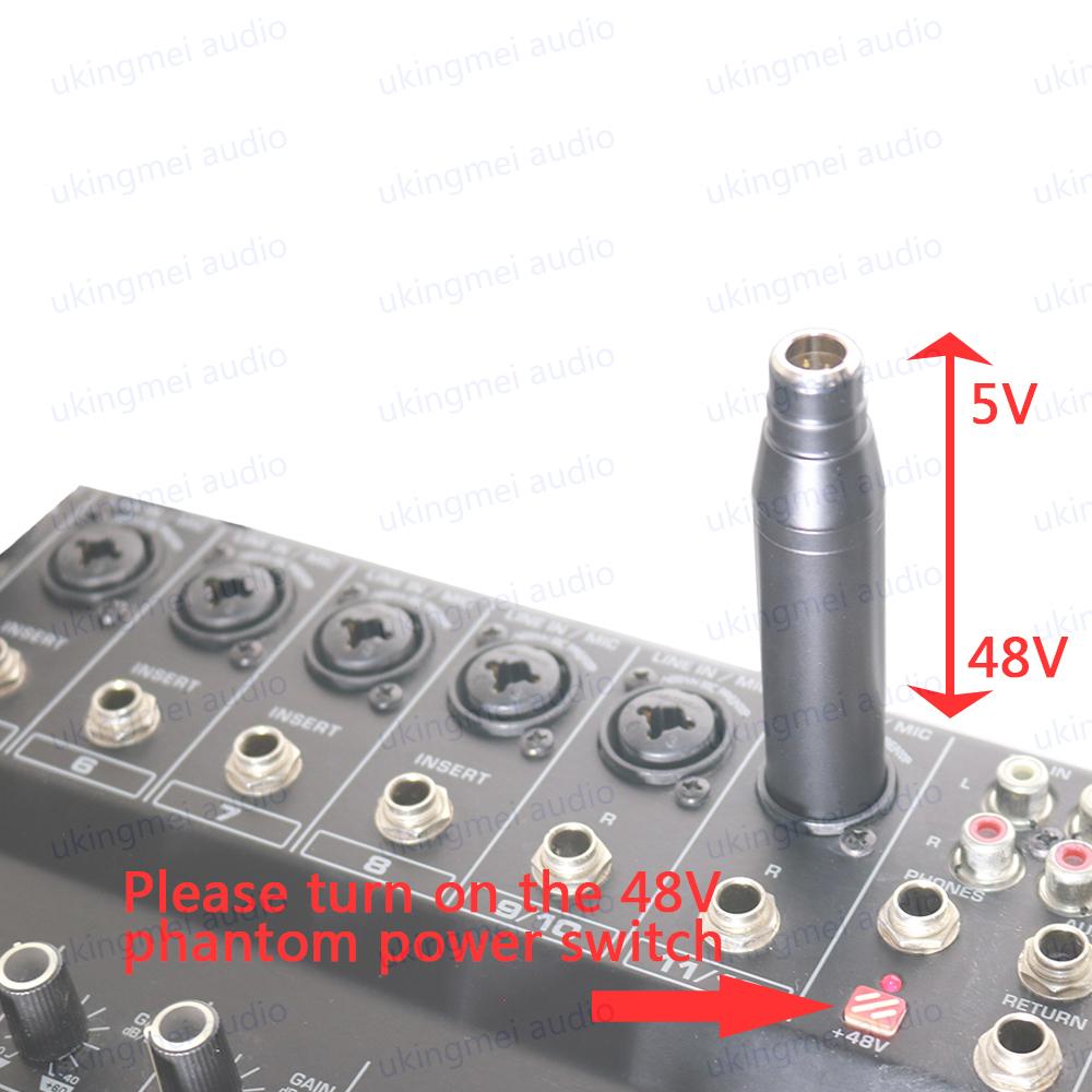 TA4F 4Pin Mini XLR To 3Pin Male XLR Adapter for Shure Condenser Lavalier Microphone Phantom Power 48V Connector Connect To Mixer