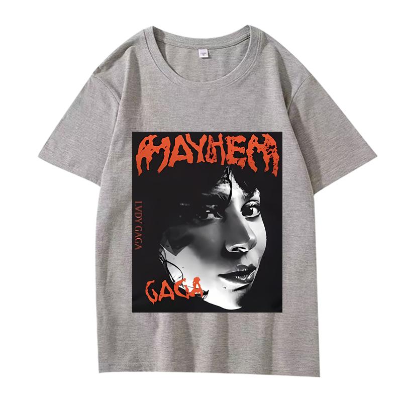 Vintage Lady Gaga T Shirt Unisex Women Oversized 100 Cotton Hot Sale Short Sleeve Streetwear Summer Fashion Unisex Plus Size Tops