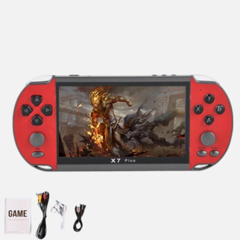 

Portable Retro Gaming Console X7plus 5.1 Inch Vintage Handheld Game System Red
