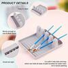 Desktop 4-Slot Paint Brush Holder Lightweight Plastic Art Organizer for Watercolor, Acrylic, Oil Painting Space-Saving