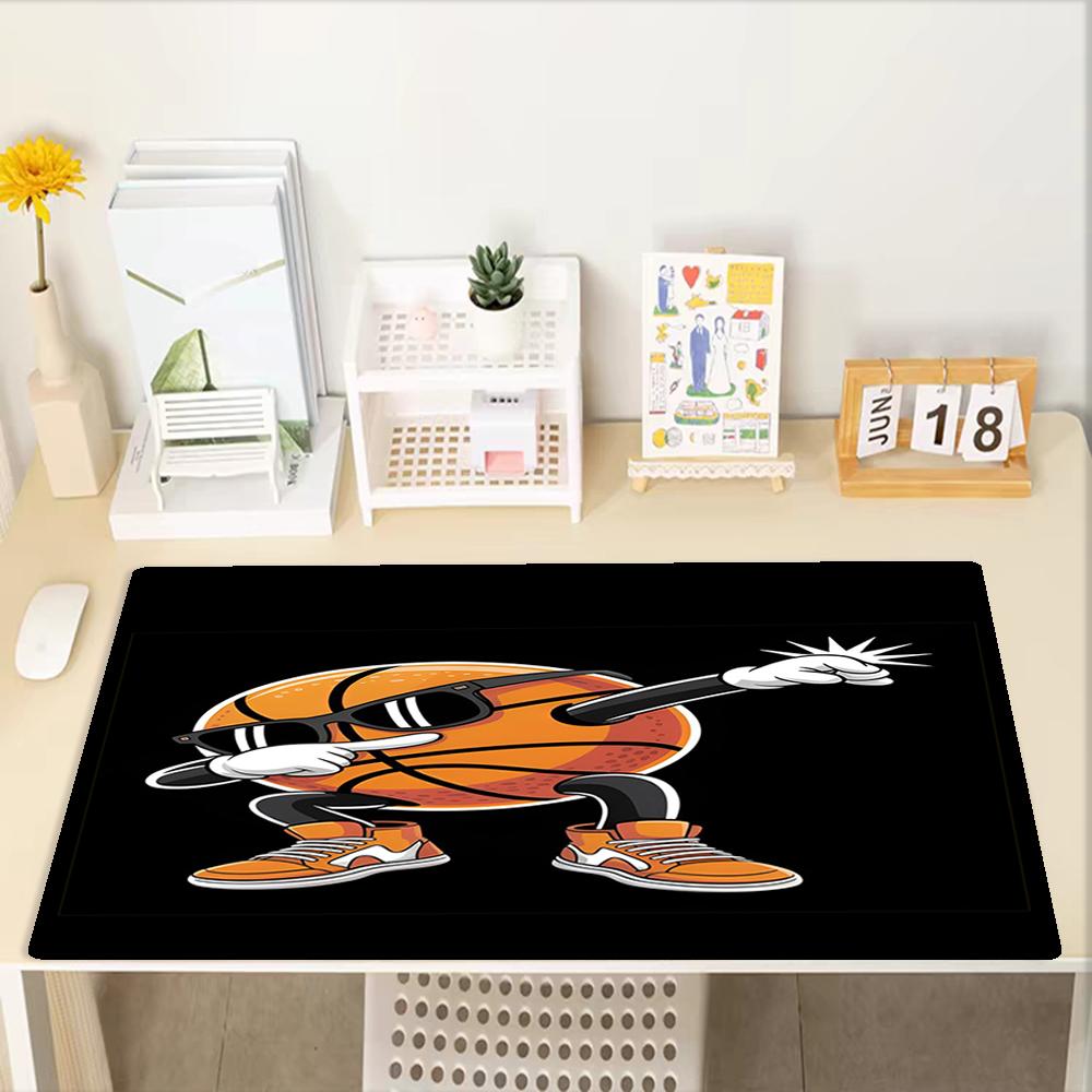 Basketball Theme Mouse Pad, Non Slip Rubber Base, Multifunctional Office & Home Decor, Perfect for Workspace Personalization.