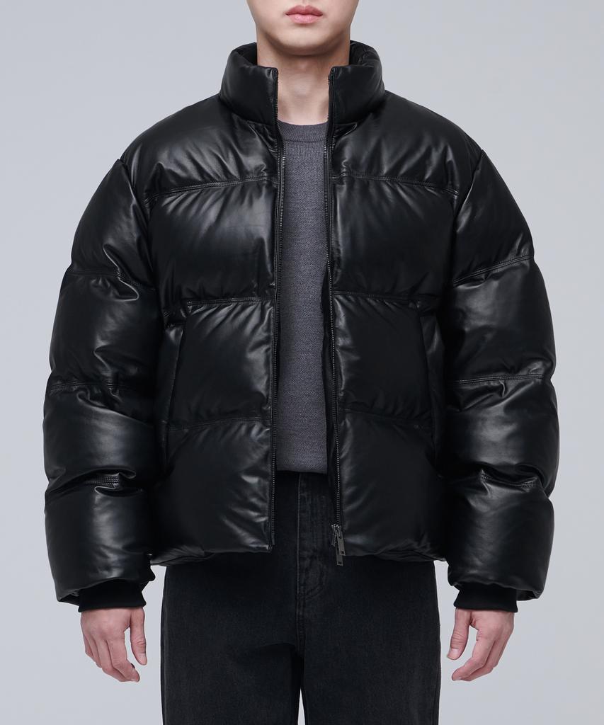 Musinsa Standard Lambskin Down Puffer Short Padded Jacket [Black]