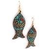 Les Trésors De Lily [J9013] - 'Altaï' Green Red Designer Earrings