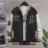 Men's Trendy College-Style Embroidered Baseball Jacket - Hong Kong Style, Perfect for Spring and Autumn Couples and Students