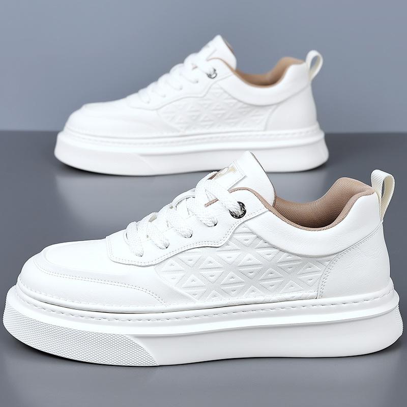 Spring and Autumn new men's shoes fashion Korean version versatile cowhide breathable casual sports shoes men's board shoes