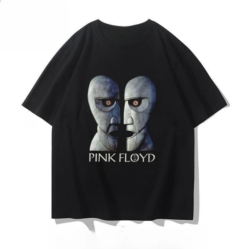 Pink Floyd - British Rock Band Pink Floyd Summer Pure Cotton Short-sleeved Men's and Women's Short Sleeves Plus Size Loose soft