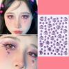 Barevné srdíčkové diamantové drahokamové nálepky 3D nálepky na obličej a tetování na oční stíny pro festivalovou párty, jeviště, make-up na tělo, třpytivé