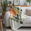 Vintage Ethnic Geometric Kilim Tribal Distressed Woven Throw Blanket Bedspread Sofa Cover