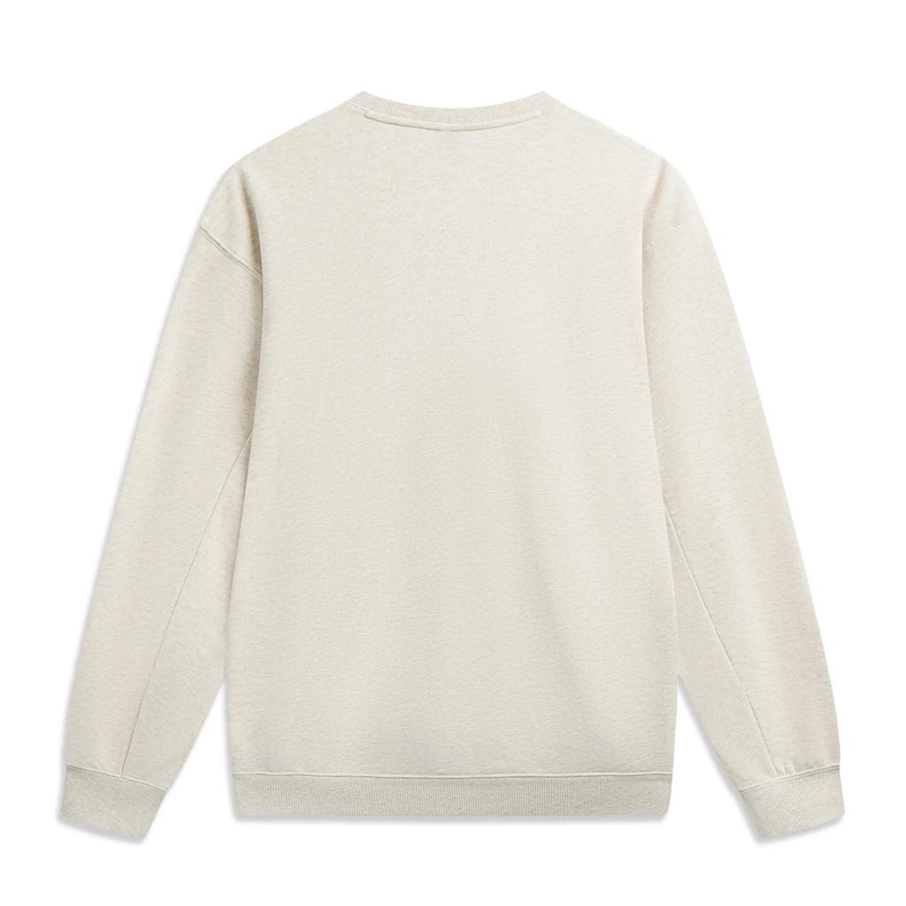 Li Ning Badfive Letter Round Neck Casual Sweatshirt Men Sweatshirt AWDW035-8