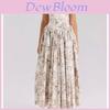 French Style Floral Sleeveless Dress With Polyester Fabric For Elegant Women