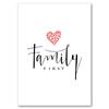 Linea astratta mamma bambino mano cuore minimalista arte murale tela pittura nordica poster e stampe quadri da parete decorazioni per la camera dei bambini