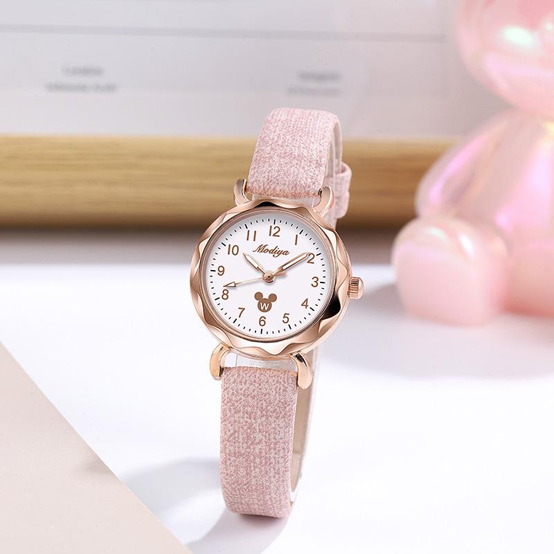 

Women Quartz Watches Cartoon Cute Girls Students Clock Kawaii Kids Gift розовый