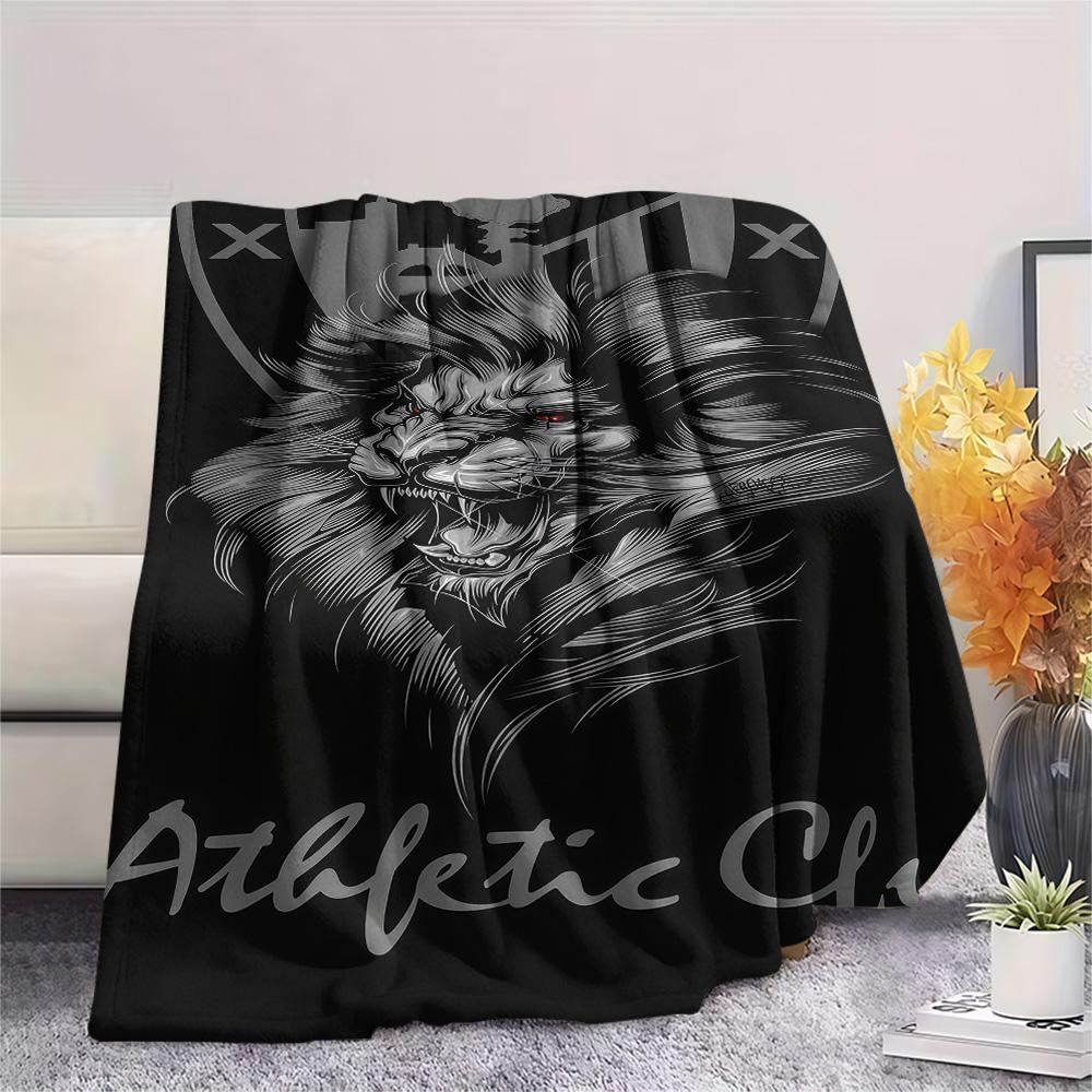 Bilbao Logo Print FlAannel Blanket, High Quality Comfortable for All Seasons, Home Decor, Warmth and Comfort