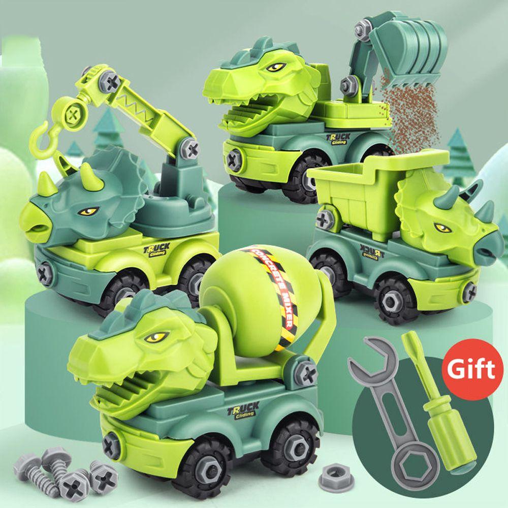 

Динозавр Инженерная машина Разборка Динозавр Игрушки DIY Модель Машины Игрушки Детская Игрушка-Конструктор mixer truck