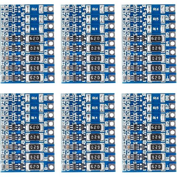 Alinan 6pcs 5S 21V 4.2V Li-ion Balancer Board 18650 Li-ion Balncing Full Charge Battery Balance Function Protection Board