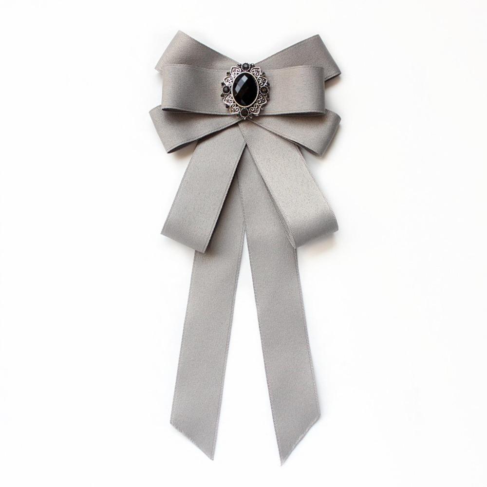 Fashion Ribbon Butterfly Knot Tie Alloy Adjustable Rhinestone Bow Tie Rhinestone Decoration Shirt Bow Tie Gift