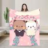 Cute Dudu Christmas Blanket Quality Warm Soft  Throw Blanket Winter Camping Outdoor Fluffy Bedspread