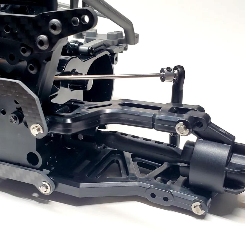 OP Parts Stainless Steel Shaft & Carbon Fiber Bridge Set (Full Set) for Tamiya Fighter NexGen (DT-04 Chassis)