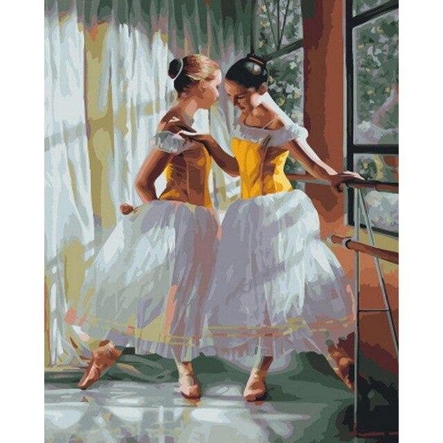 5D Diy Diamond Painting Ballerina Round Diamond Cross Stitch Kit Diamond Embroidery Mosaic Ballerina Home Decoration Art