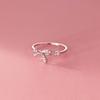 Sweet Diamond Bow Ring Trendy Daily Versatile Fashion Personalized Index Finger Open Ring
