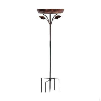 Metal Bird Bath Feeder Bowl Multipurpose Stand Easy To Assemble Gardening Supplies Freestanding