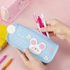 Cartoon Pencil Case for Kids Large Capacity Cute Stationery Bag Canvas Pen Pouch Portable School Supply Organizer for Boys Girls