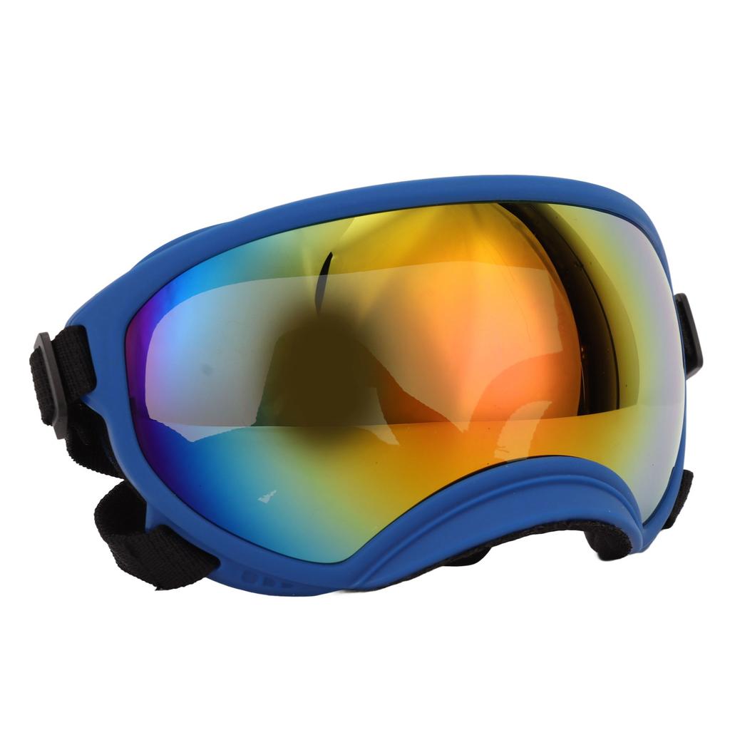 Dog Sunglasses Windproof UV Proof PC TPU with Adjustable Strap Pet Goggles for Outdoor Skiing Blue