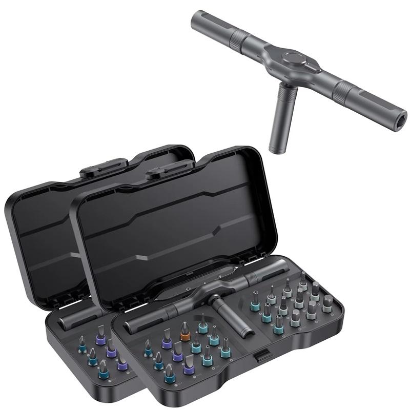 24in1 RS1 Multi-Purpose Ratchet Screwdriver Set 24 In 1 S2 Steel Magnetic Screwdriver Bits Repair Tools