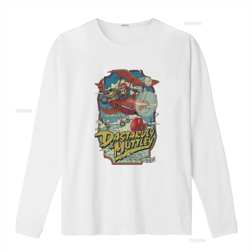 1969 Vintage Dastardly and Muttley Flying Machines Maglietta Uomo vintage Lavata Morbida abbigliamento stilista Moda Elasticizzata Elegante
