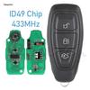 Intelligenter Fernbedienungsschlüssel für Ford Focus Kuga Fiesta C-Max Mondeo B-Max 3 Tasten Keyless Proximity 433MHz ID83 49 Chip HU101 Klinge