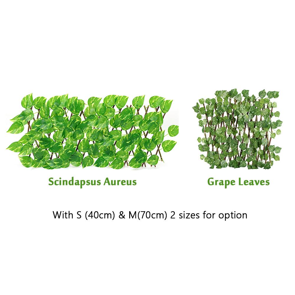 Artificial Ivy Leaves Garland Screen Fence Nature Wood Trellis Fence Greenery Wall Decor Festival Garden Home Party Decor