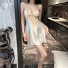 Sex Pajamas Female Sexy Nightgown Small Floral Small Chest Pure Desire Wind Suspender Chest Pad Hip Loungewear Nightdress 2