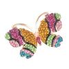 Rhinestone Butterfly Brooch Retro Safety Colorful Butterfly Crystal Brooch Pin Decoration Gift for Women Girls