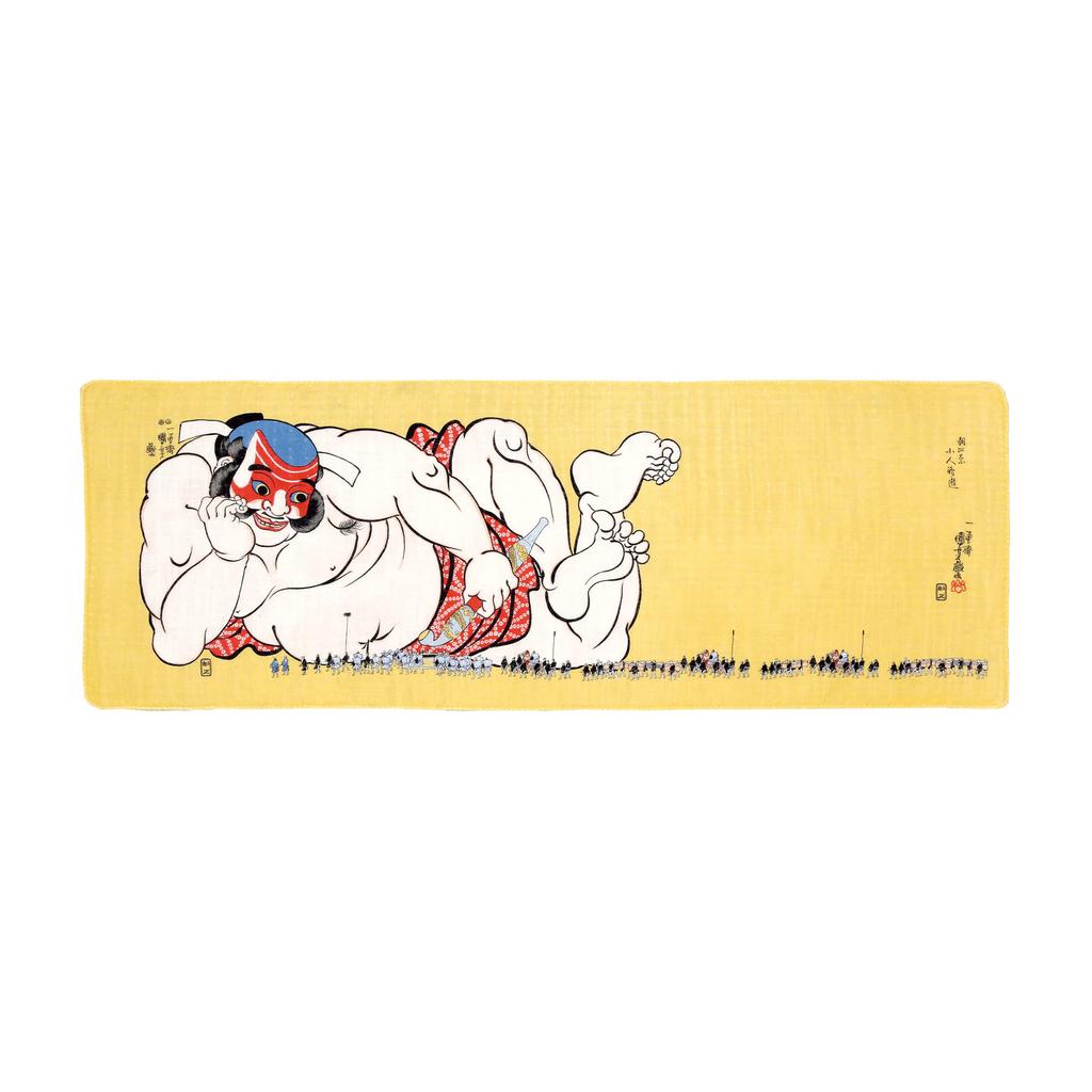 Yamamoto Jin Shoten Double Gauze Tenugui Asahina Kobito Shima Yu Purely Made in Japan (Official) - Ukiyo-e Tenugui (Kuniyoshi)