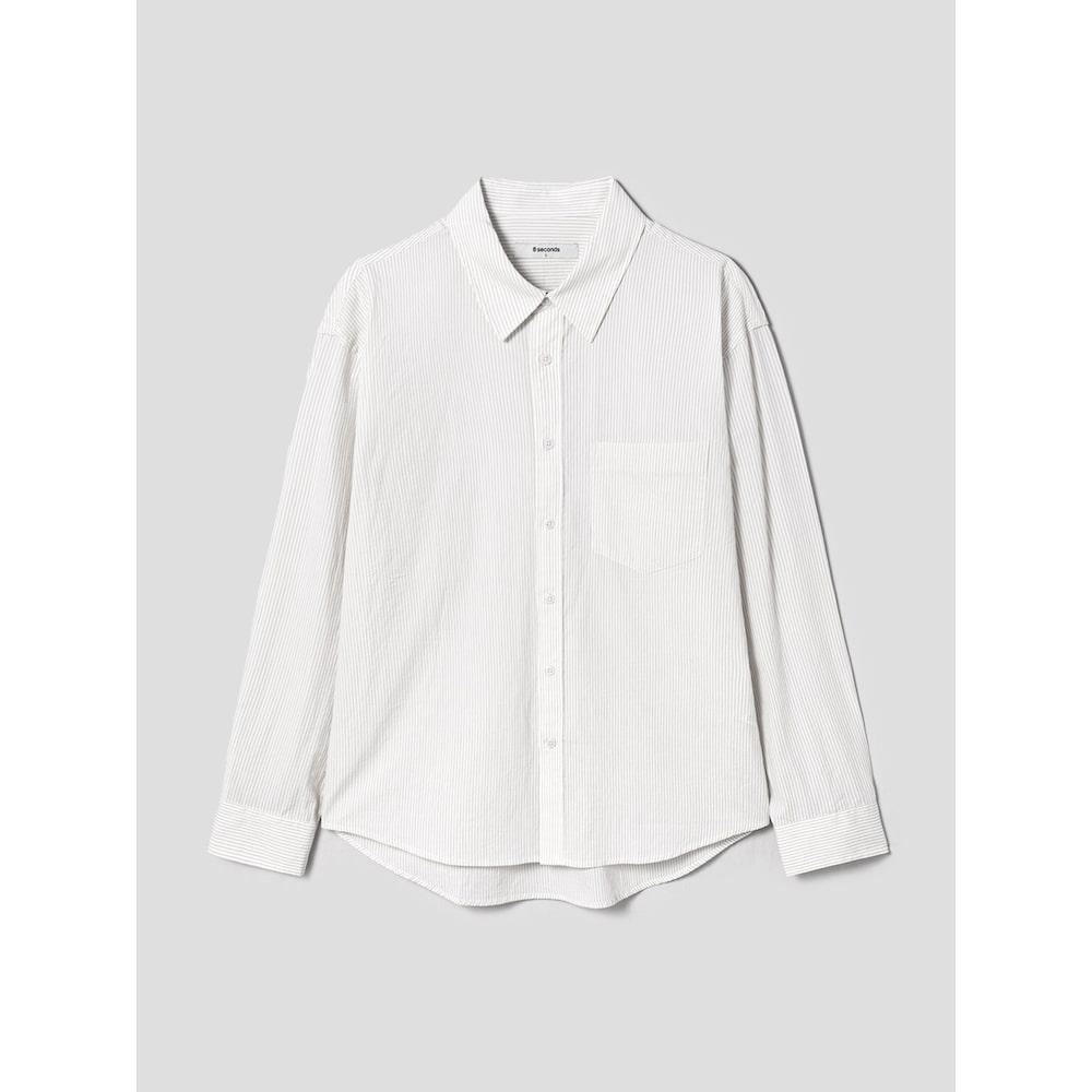 8SECONDS Textured Striped Shirt Ivory