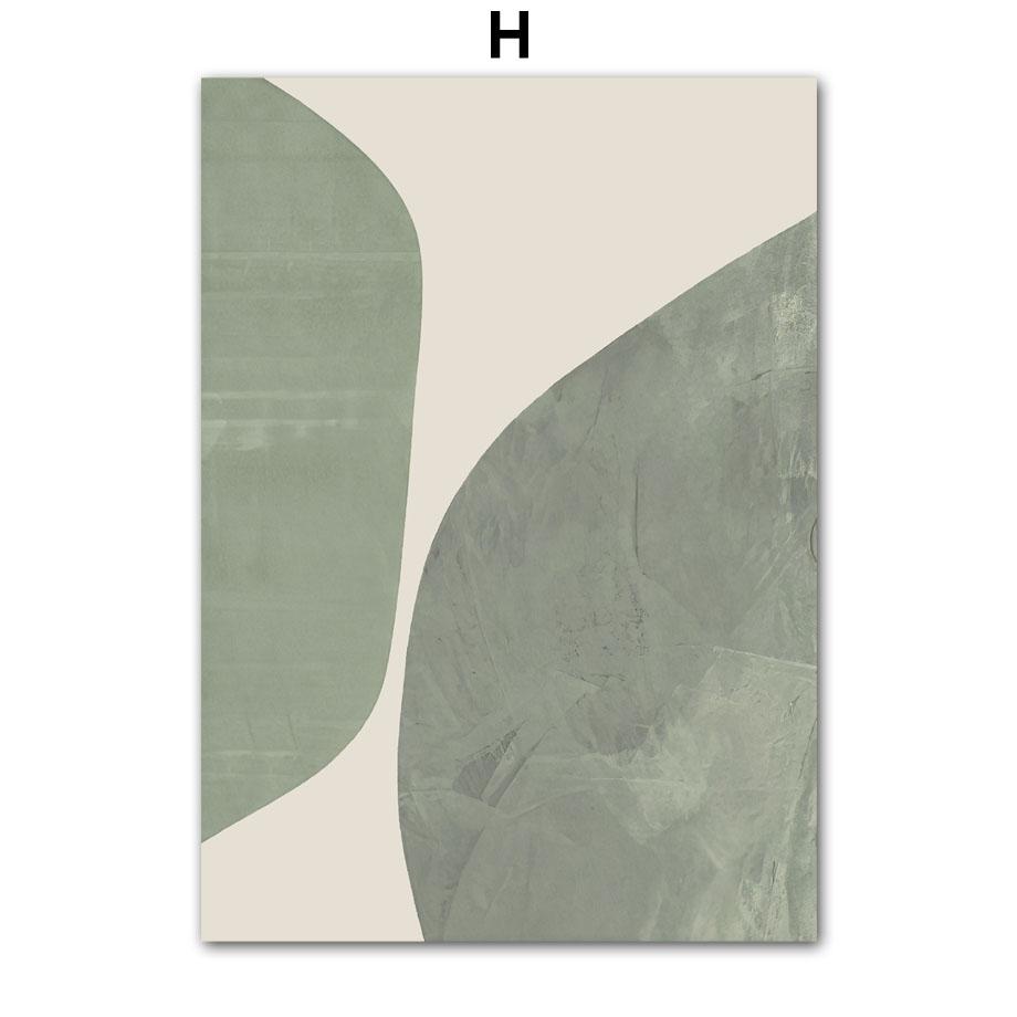 Plant Leaves Rainbow Geometry Abstract Boho Wall Art Canvas Painting Nordic Posters & Prints Wall Pictures For Living Room Decor