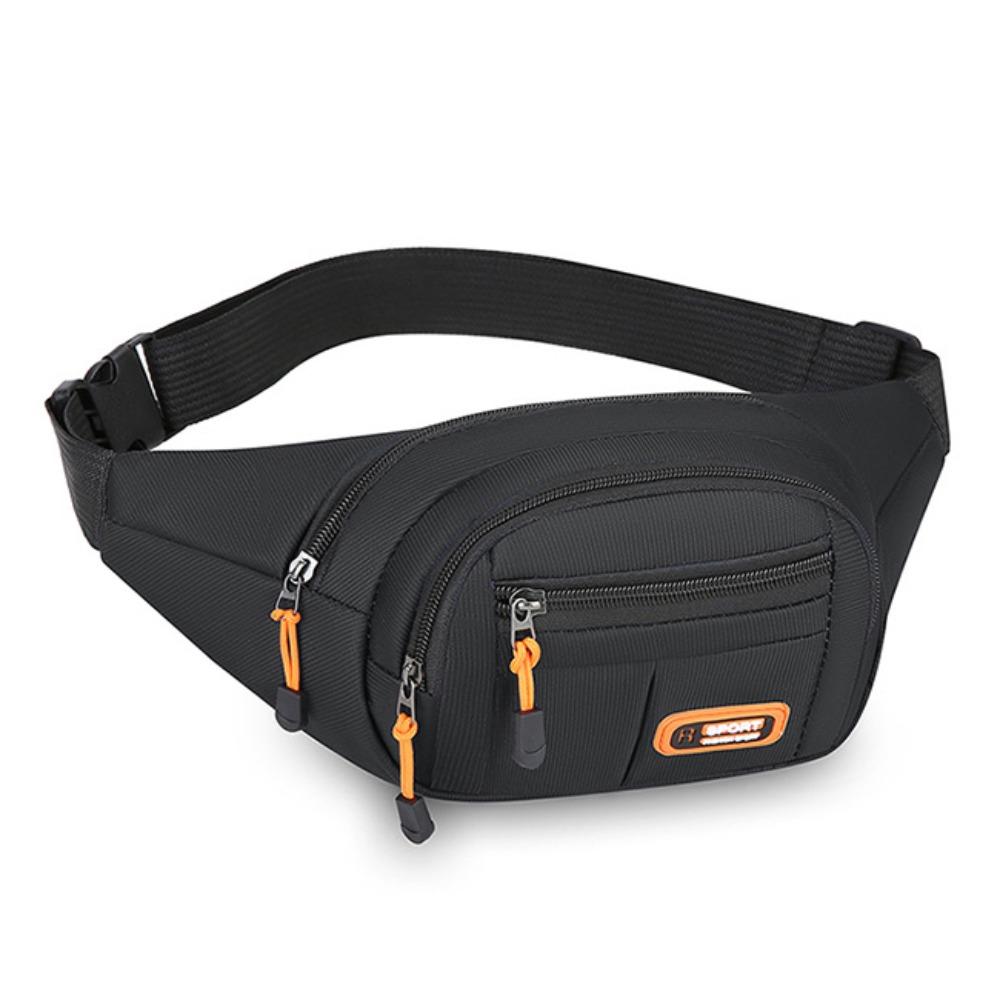 Large Capacity Men Chest Bag Waterproof Sports Walking Bag Zipper Mobile Waist Bag Riding