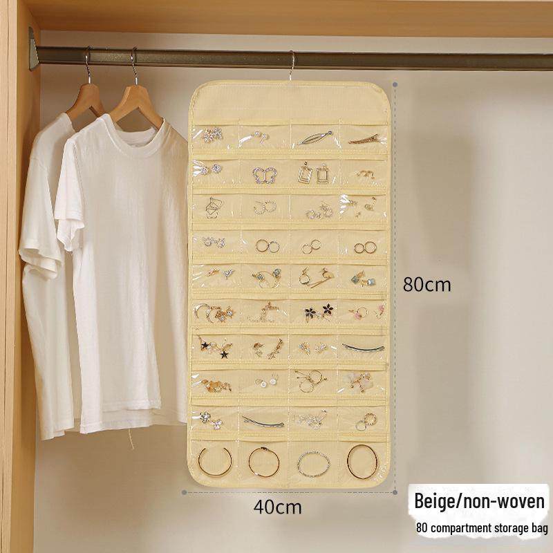 

Двусторонняя подвесная сумка для хранения ювелирных изделий с 80 карманами