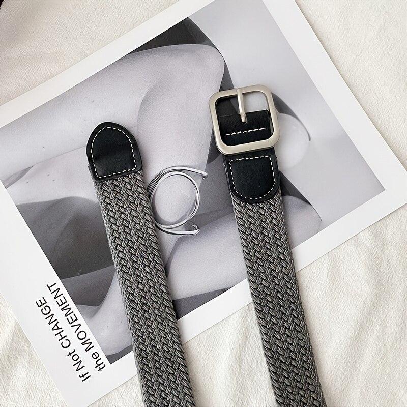 Women's Belt Casual Woven Elastic Belt Outdoor Sports Men's Belt Climbing Work Belt Jeans Suit Pants Men's And Women's Universal