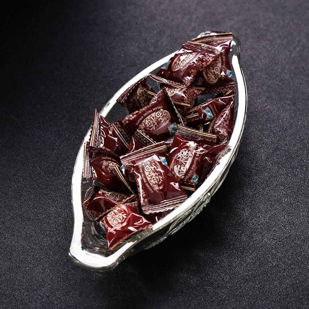 2pcs Transparent Boat Shaped Ice Cream Bowl Acrylic Salad Serving Bowl Snack Tray  Hotels