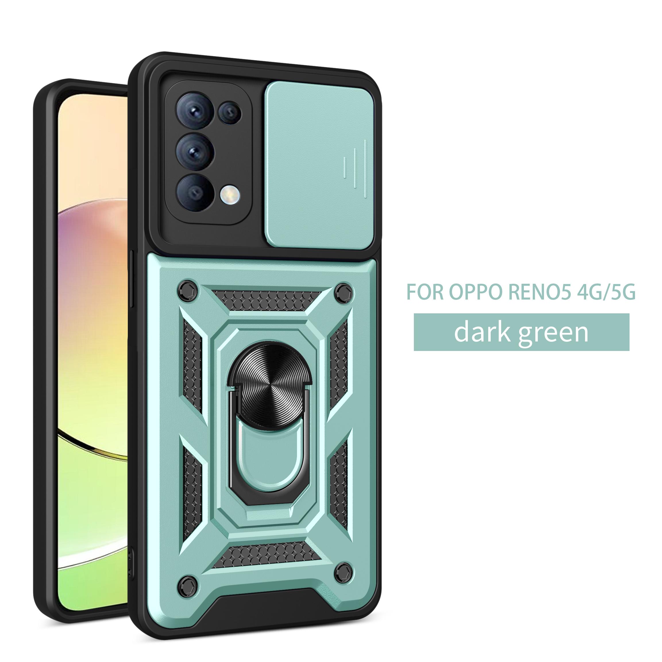 

For Oppo Find X3 Lite Case OPPO Reno5 Cover oppo Reno 5 Magnetic Ring Holder Armor Phone Case Slide Camera Protect Back Cover OPPO Reno5 5G
