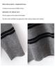 Xiao He Women's Classic Stripe 100% Pure Wool Sweater - Round Neck, Color Block, Loose Fit, Slimming, Soft, and Fluffy.