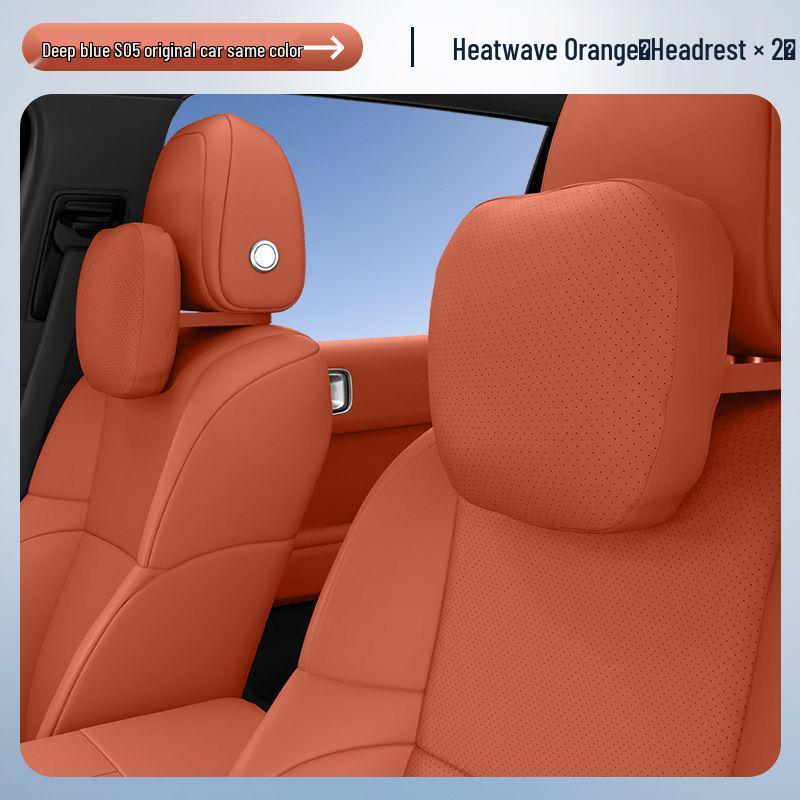Deep Blue S05 Headrest: Lumbar & Neck Support Pillow for Car Interiors