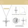 Gold & Silver Plated Religious Necklace Heart Cubic Crystal Chain Necklace  for Women