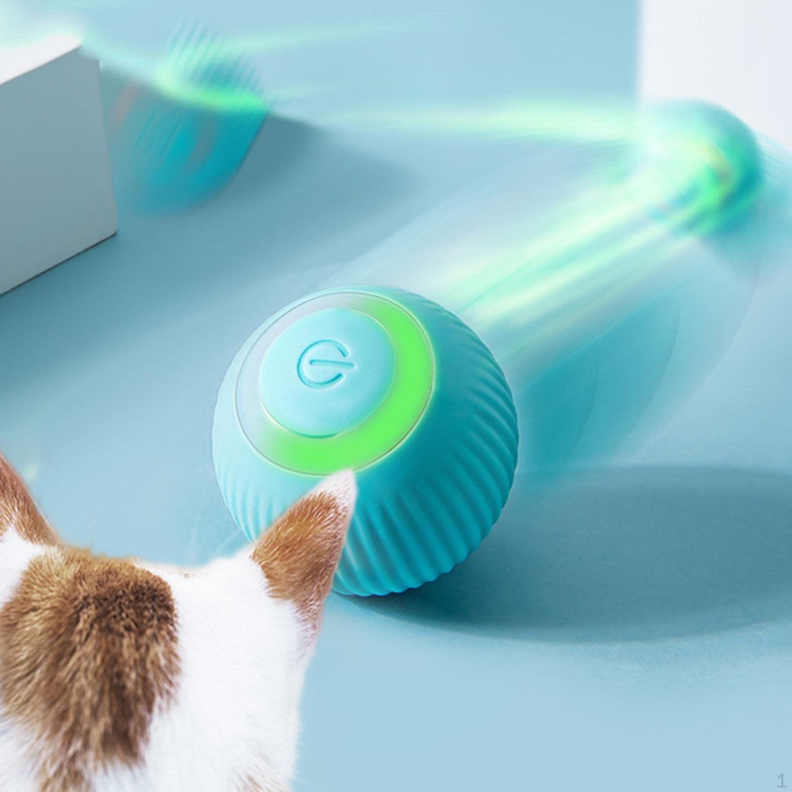

Automatic Interactive Cat Toys Ball, 2 Modes Rolling Ball Pet Exercise Chaser Toy Playing рожевий