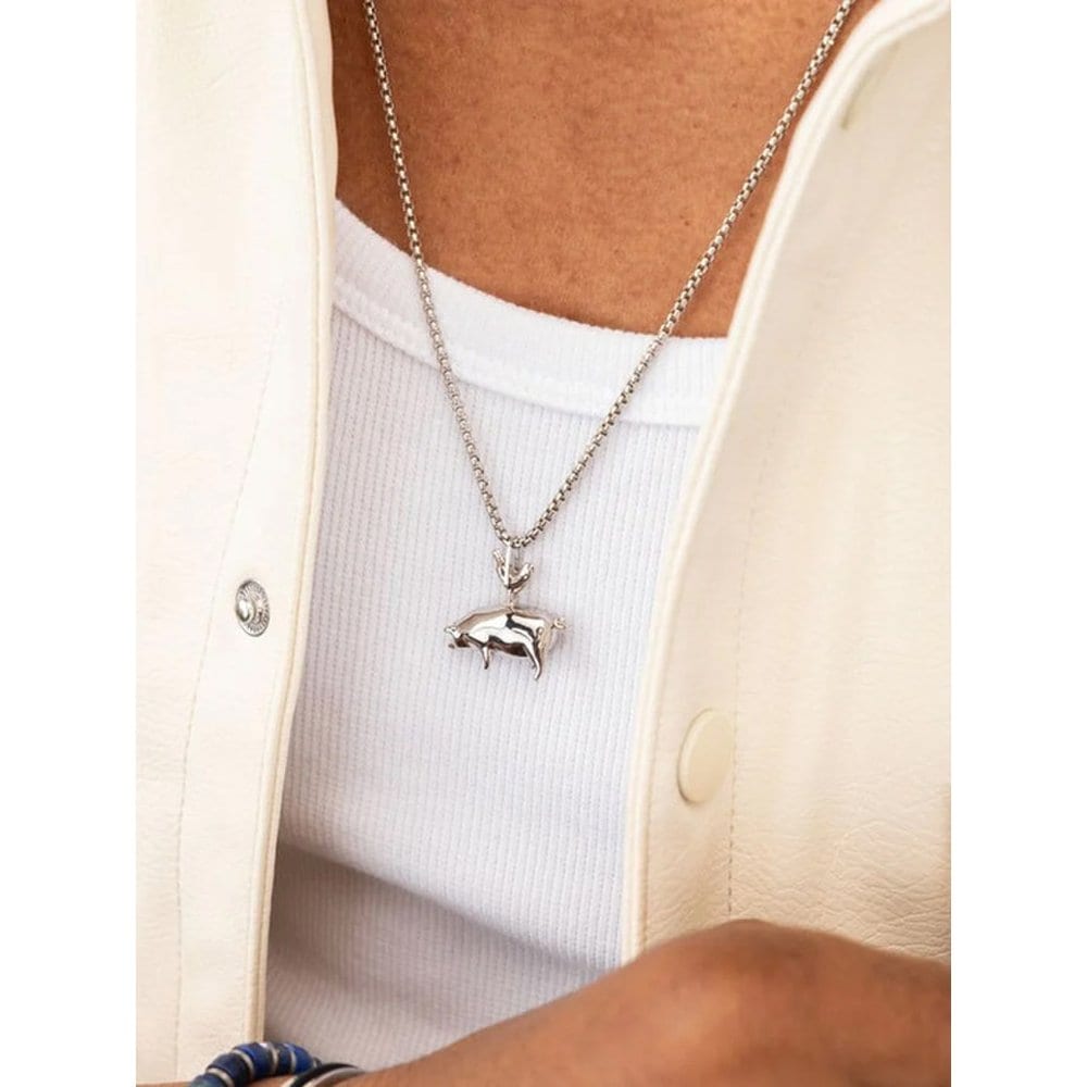 Pendant Necklace - Silver x Silver